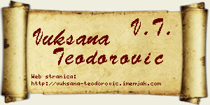 Vuksana Teodorović vizit kartica